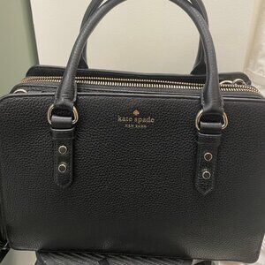 Kate Spade Mulberry Street Lise Black Leather Satchel Shoulder bag